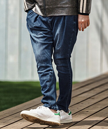 楽天市場】【CAMBIO(カンビオ)】Stretch Denim Ribbed Hem Pants