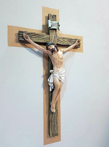 楽天市場】イエス・キリスト 十字架 彫刻 彫像 高さ 約33cm