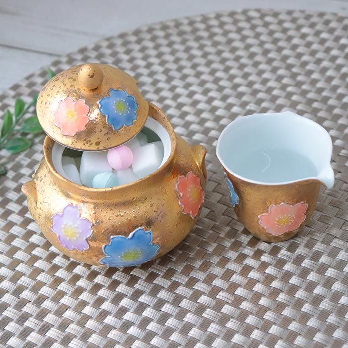 楽天市場】【在庫限り】文山窯 桜紋 シュガーポット＆クリーマー