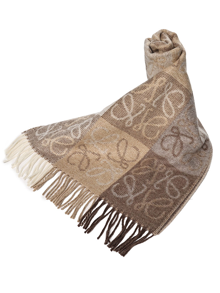 LOEWE ロエベ マフラー リバーシブル ウールカシミヤ