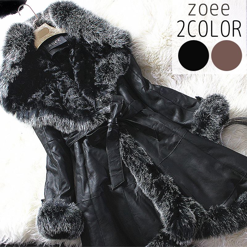 楽天市場】【プレミアムムートン】全2色 フォックスファー付き W