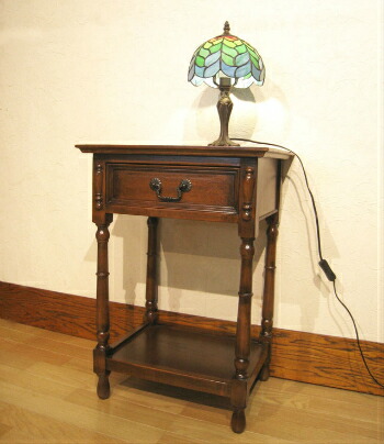 北欧風 電話台 アンティーク インテリア 引き出し 木製 オランダ製