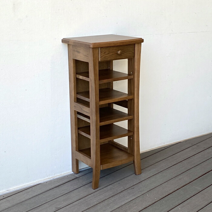 楽天市場】ラック スリッパラック 電話台 FAX台 小物入れ 木製 天然木