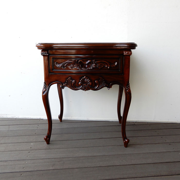 アンティーク調 猫脚 チェスト サイドテーブル コンソール 花台 電話台