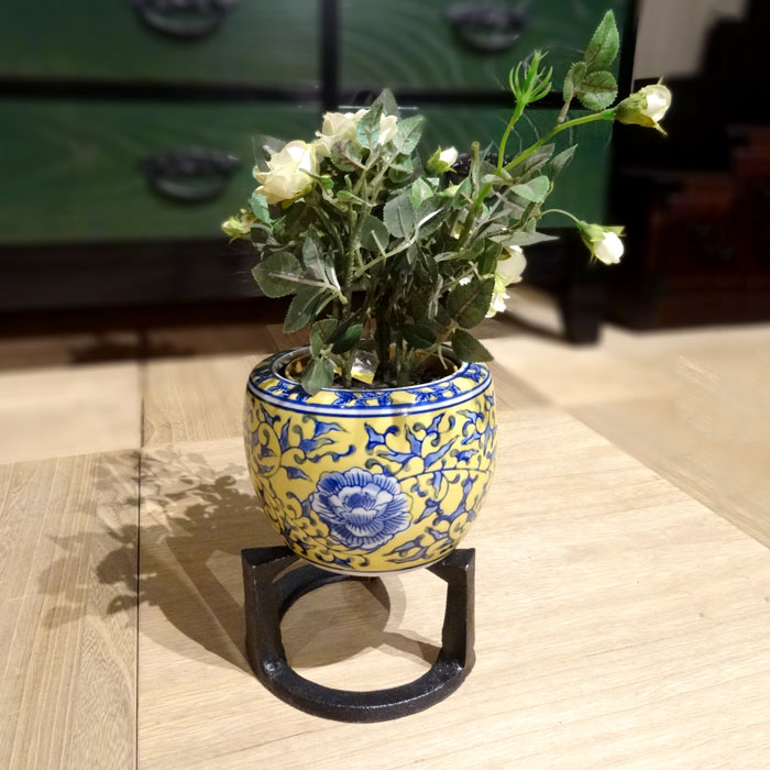 木株 掘り込み火鉢 一点物 時代火鉢 関東火鉢 ゴトク付き 火鉢.shop