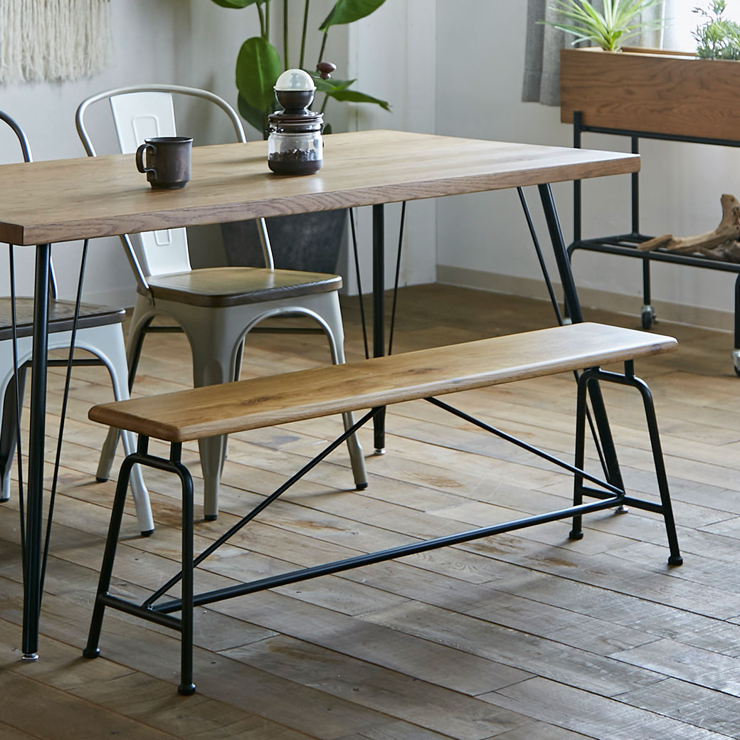 楽天市場】ベンチ 長椅子 木製ベンチ ダイニングベンチ カフェ オーク