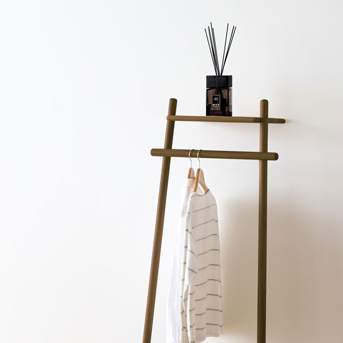 楽天市場】ハンガーラック ポールハンガー 木製 ウォールナット無垢