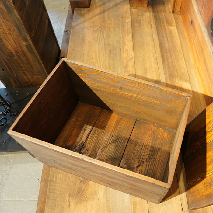 楽天市場】古道具 レトロ 木箱 ふた付き アンティーク 家具 木の箱