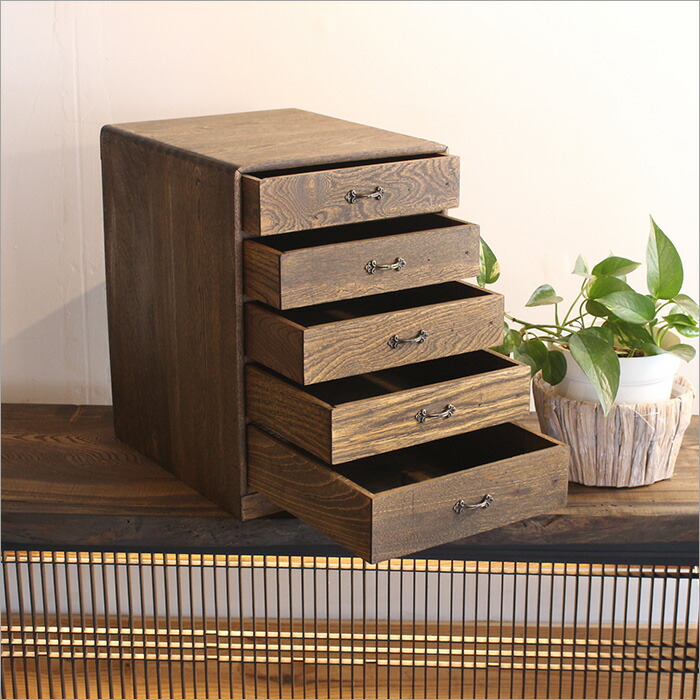楽天市場】日本製 小引き出し 5段 木製 ドローワー 卓上 おしゃれ
