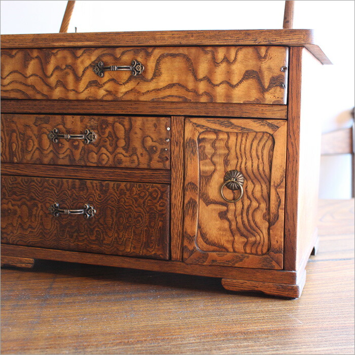 楽天市場】欅 ケヤキ アンティーク ドレッサー 鏡台 おしゃれ 小物