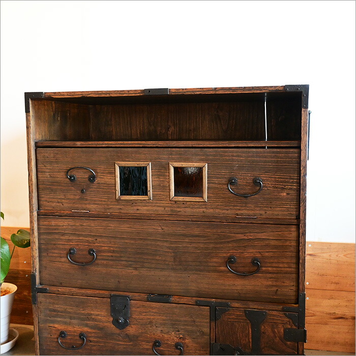 楽天市場】設置無料 1点物 アンティーク 和箪笥 和ダンス 整理箪笥