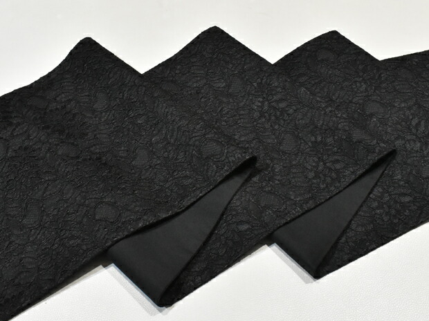 楽天市場】レース袋帯＜真っ黒＞三光金糸謹製 正絹 全通袋帯 黒地【お