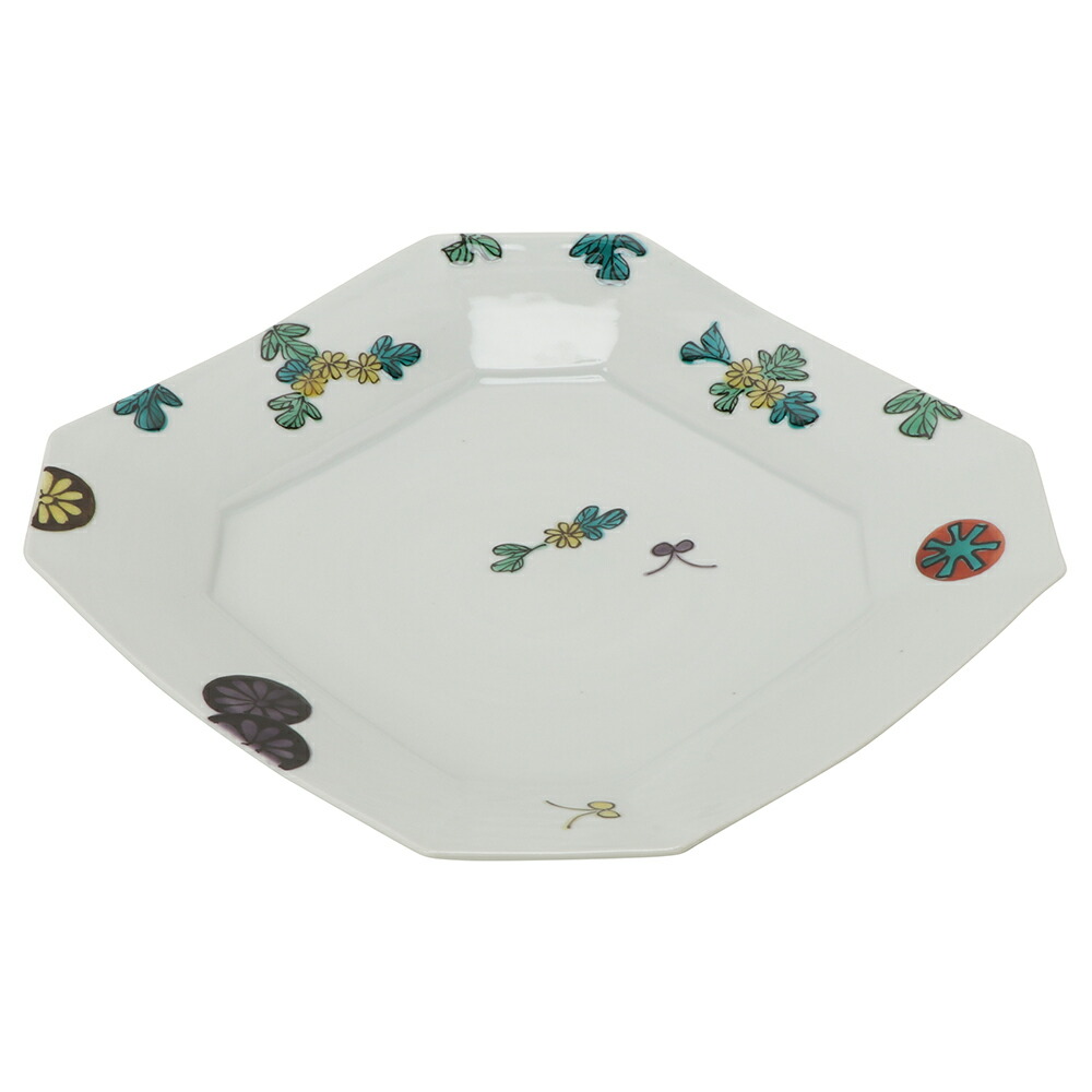 九谷焼 色絵 冬景色 小皿 11枚 上出製 [B24447] 九谷焼 色絵 冬景色