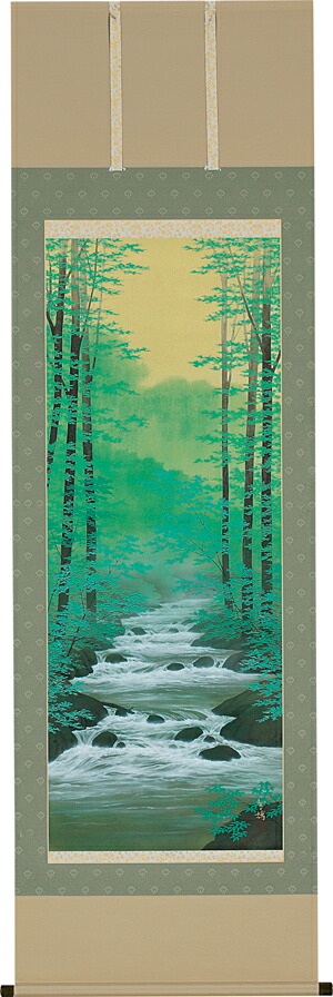 赤富士 掛軸 西村千里 銀座トップアート 赤富士 掛軸 西村千里 銀座