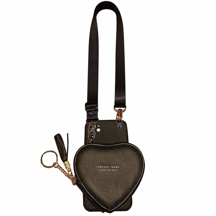 楽天市場】アイフォン17ケース ハート ポーチ付き 大容量 アイフォン15