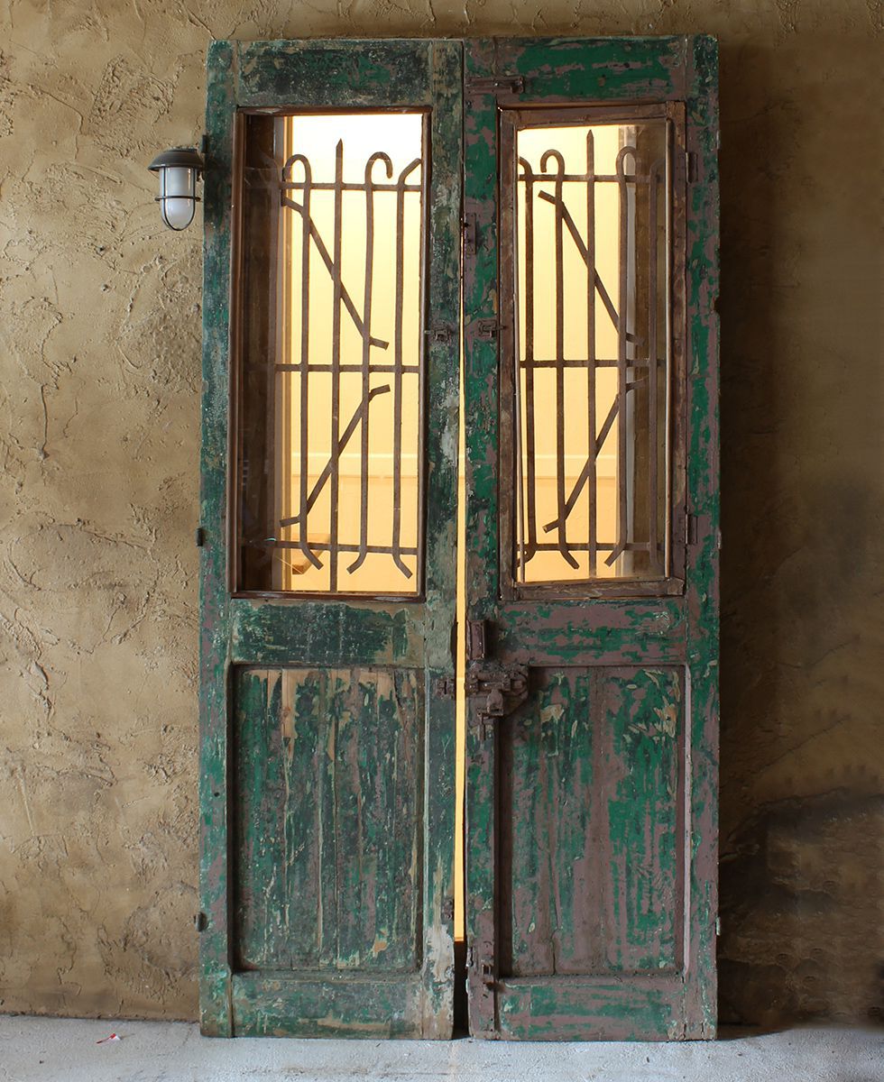 楽天市場】アンティーク ドア アイアンドア ダブルドア 親子ドア 扉 戸