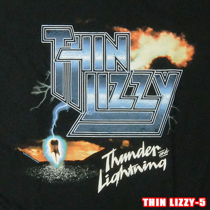 楽天市場】ROCK TEE THIN LIZZY-5[シン・リジィ]THUNDER AND LIGHNING