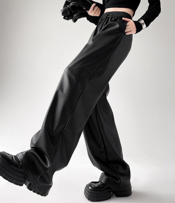 楽天市場】合皮パンツ フェイクレザー ロングパンツ レディース 革