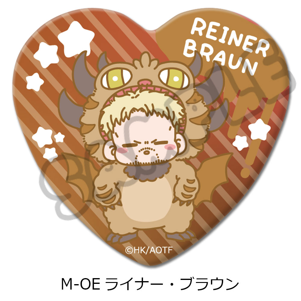 進撃の巨人 エレン ハート型缶バッジ 29点 進撃の巨人 1周年記念