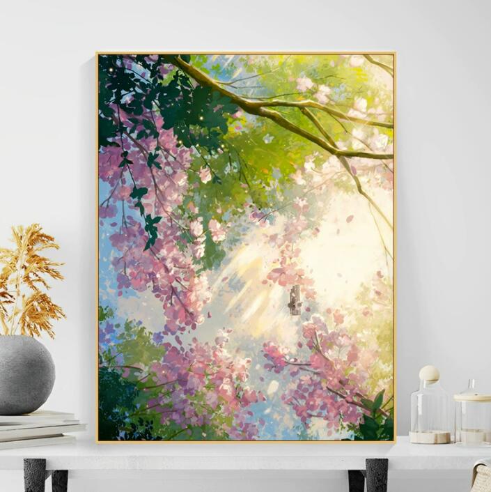 油彩画 星月夜の道 約40x50cm 油彩画 星月夜の道 約40x50cm 油彩画