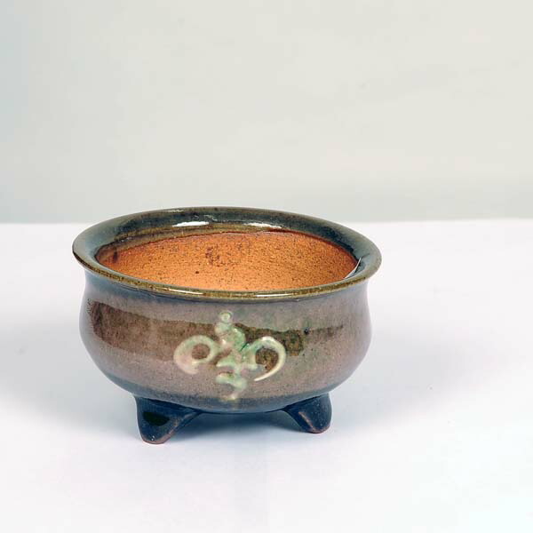 虹泉　盆栽鉢　楕円　浅め 現代小鉢：平安虹泉 足付丸鉢 9.8cm【現】*資材 へいあんこうせん