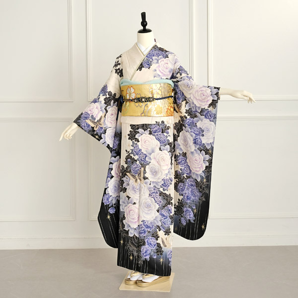 ≪早い者勝ち≫【お得品】振袖セット 成人式 正絹 古典柄 振袖 水色 S*12