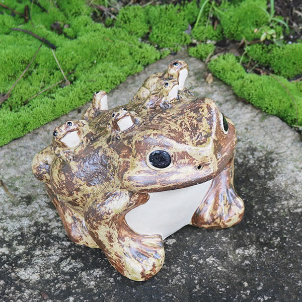 楽天市場】信楽焼 8号蛙 縁起物カエル 陶器蛙 やきもの 陶器 しがらき