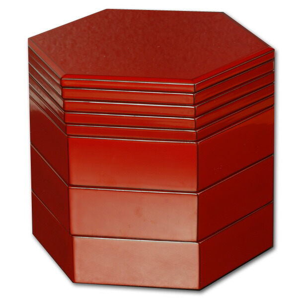 楽天市場】【宮内庁御用達 漆器 山田平安堂】漆器 重箱 六角型 三段重