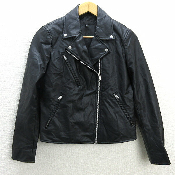 楽天市場】s□ユニクロ/UNIQLO 404207 ネオレザーライダースジャケット