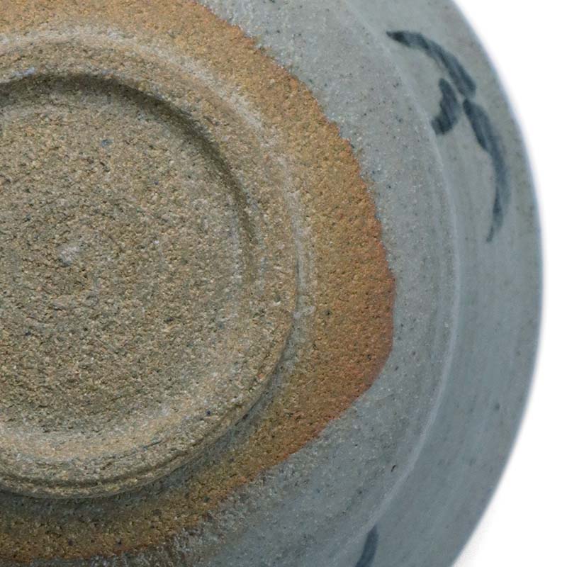 鉢□絵唐津 花唐草紋 菓子器 三つ足平鉢 深皿 古