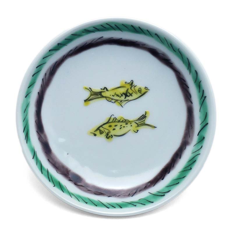 楽天市場】九谷焼：色絵コマニ双魚文皿・須田菁華《小皿・12.2cm