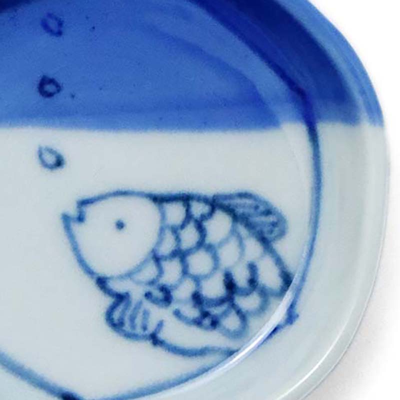 楽天市場】染付金魚文六角豆皿・阪東晃司《豆皿・6.2cm》 : 和食器の