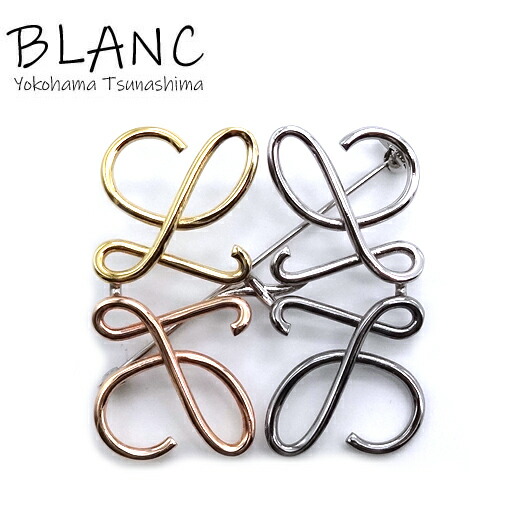 ロエベアナグラムブローチパラジウム