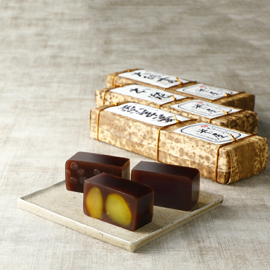 楽天市場】なごみの米屋 極上大棹羊羹 3棹詰［栗・煉・大納言］ 800g