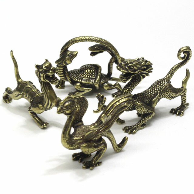 青龍白虎朱雀玄武 七星剣 銅製品 鎮宅辟邪 開運風水 招財 置物 工芸品