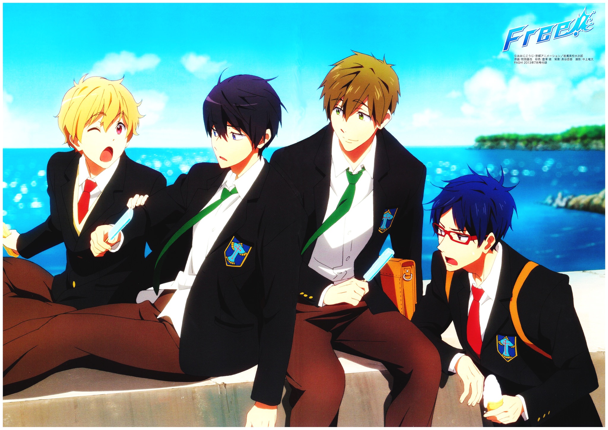 店舗良い FREE!【七瀬遙,松岡凛,葉月渚,竜ヶ崎怜,橘真琴】 壁紙 その他