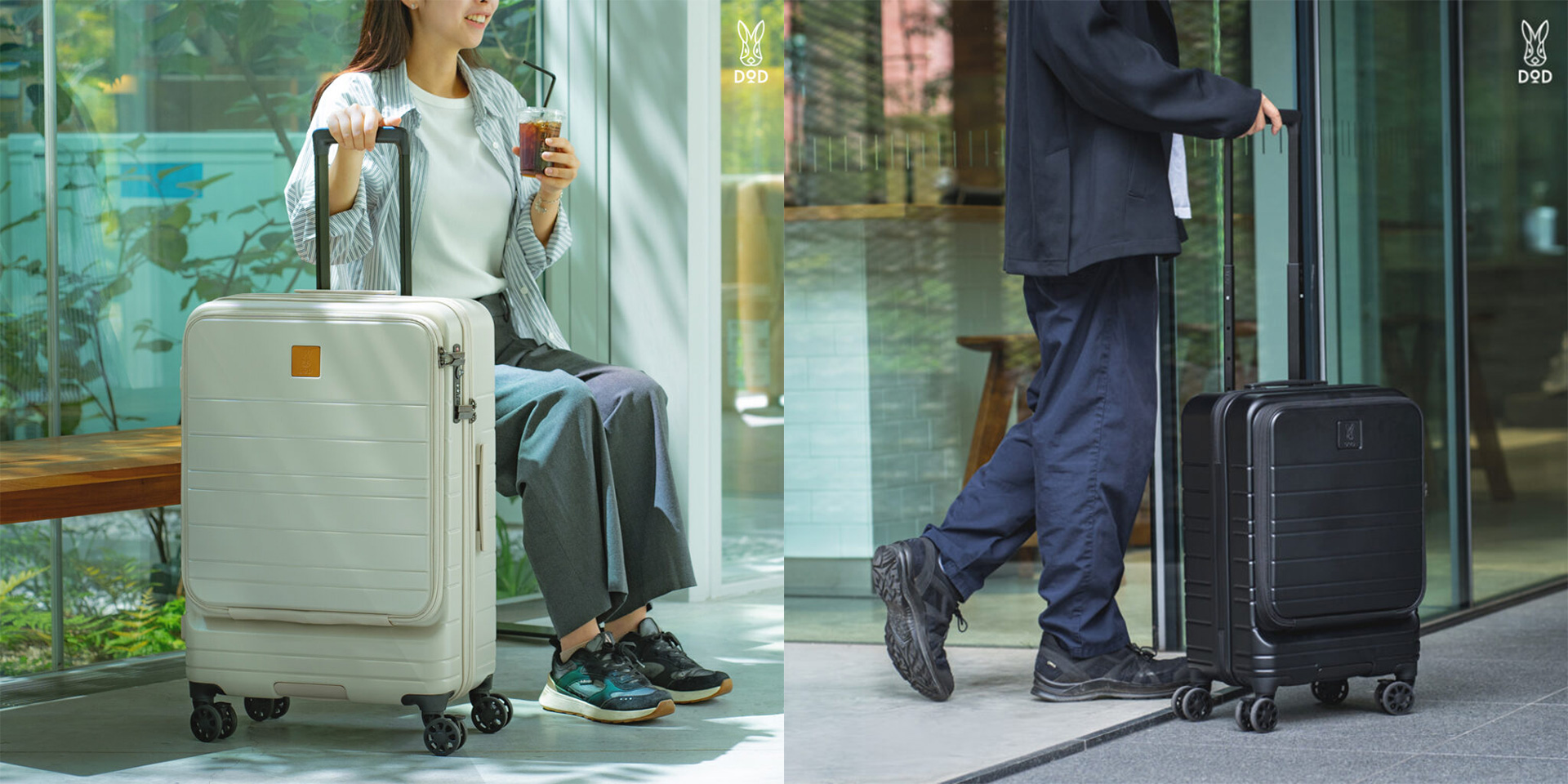 DOD、旅行や出張に使えるフロントオープンキャリー「モナカ