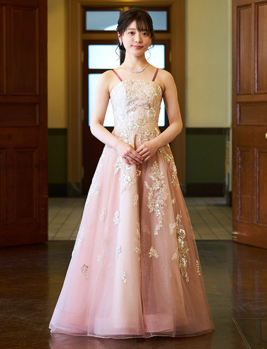 希少✨エメ✨ステージドレス 演奏会 9号 サーモンピンク ギャザー