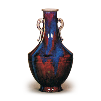 日本の銘窯 日展陶芸家 辰砂の技法 中島均作 辰砂釉 大花瓶 tenzanさん