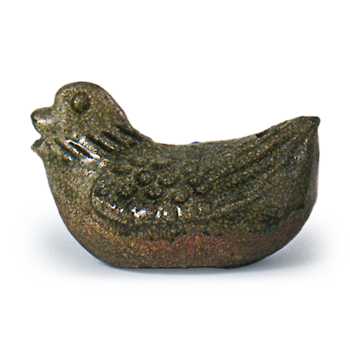 瀬戸 灰釉鳥形水滴 | 鶴田 純久の章 お話