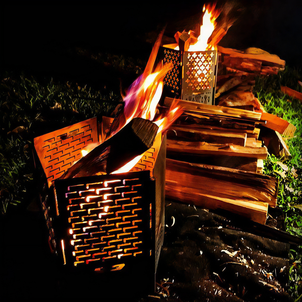 希少コラボ】ナチュモン×サンゾー工務店 RODAN クラック焚き火台 希少