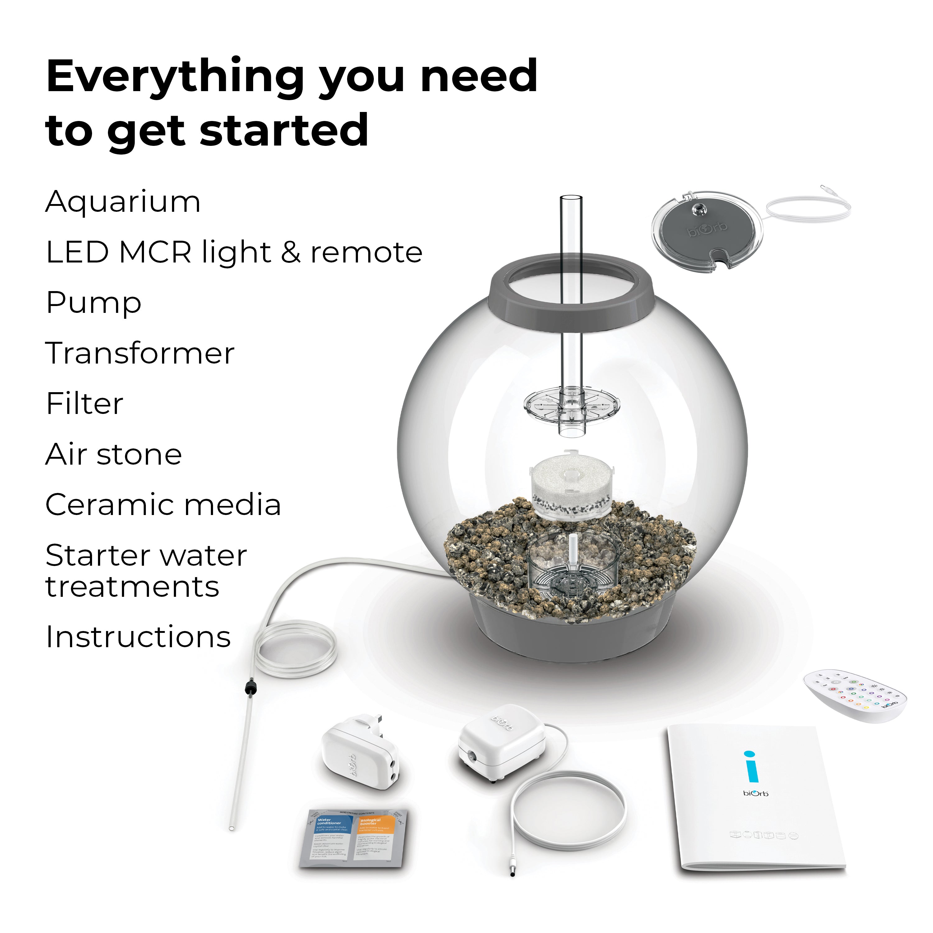 biOrb Classic 30 Aquarium - 8 Gallon Orb Fish Tank with MCR Light