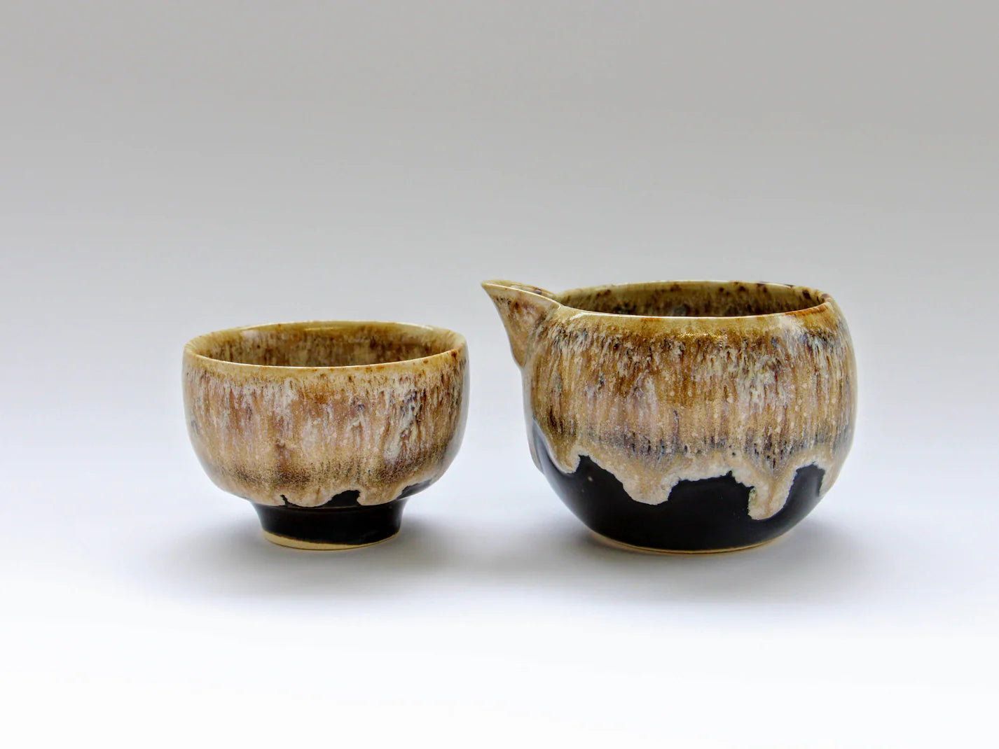 A1692) 作家物 名工 西岡小十 ☆ 絵斑唐津 茶碗 ☆ 鉢 ☆ 茶道具