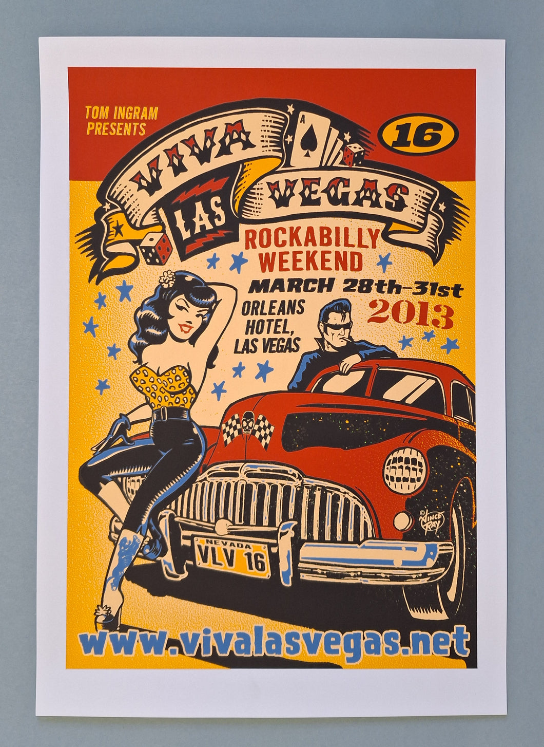 Viva Las Vegas Silk Screen Poster 16 – Vince Ray
