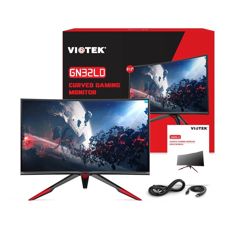 Curved Monitor: VIOTEK GN32LD 32” 144Hz 1440P Gaming Monitor - Viotek