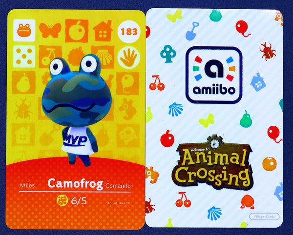 Camofrog #183 Animal Crossing Amiibo Card – Villager Cards
