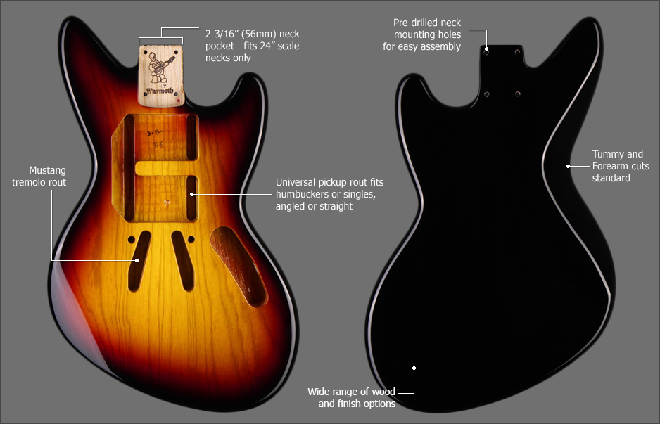 Warmoth × カルロス工房製 Jag-Stang カスタム Warmoth × カルロス工房