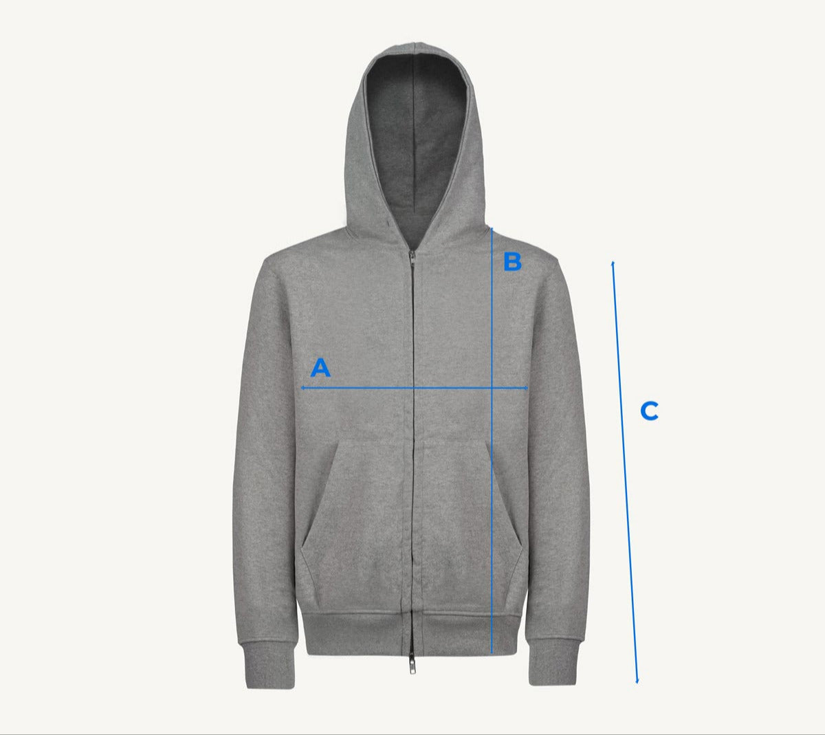 Grey Marl Regular Zipped Hoodie. – WATC STUDIO