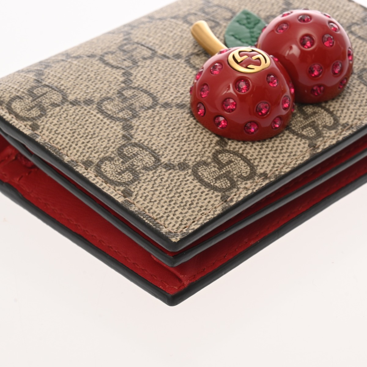 グッチ コンパクトウォレット ベージュ/エボニー 476050 GGスプリーム