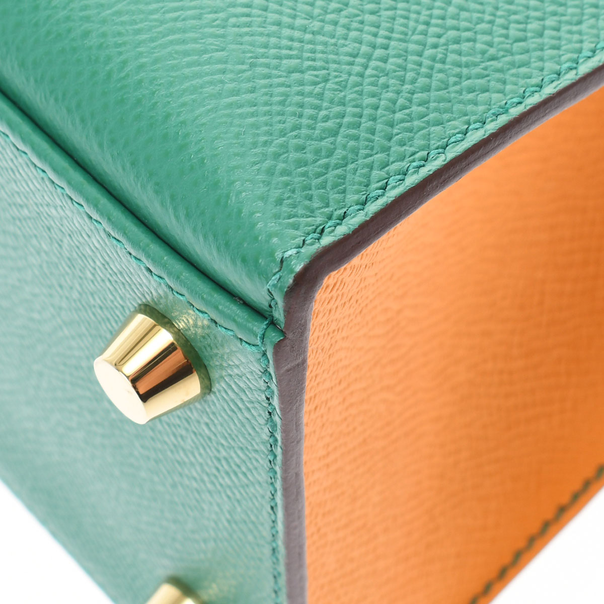 エルメス / HERMES ケリー25 外縫い SPオーダー グリーン/ジョーヌ